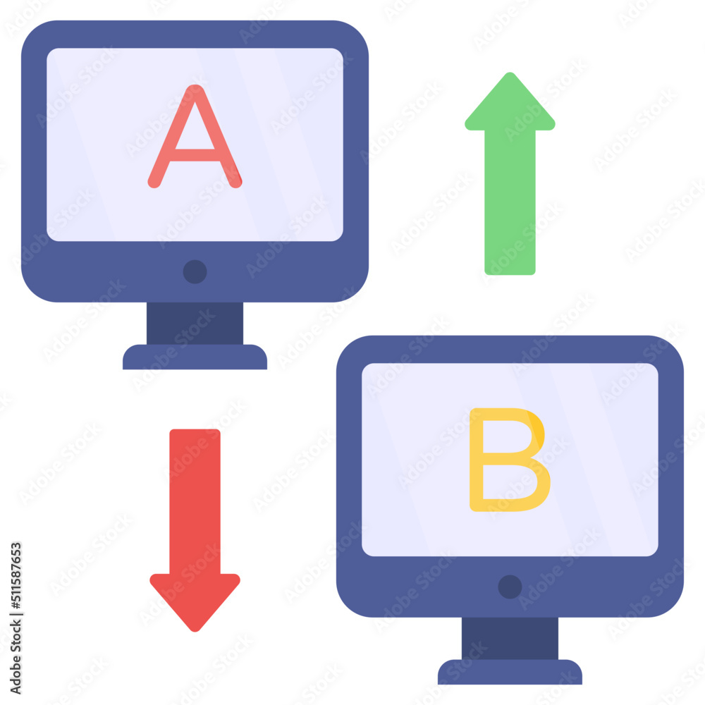 Unique design icon of ab testing Unique design icon of ab testing