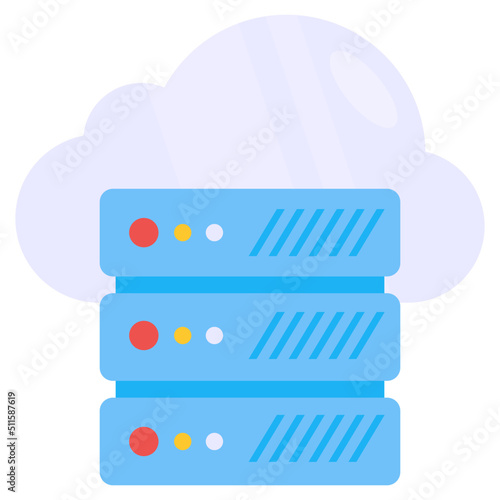 Unique design icon of cloud server