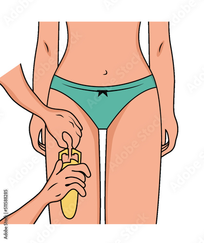 Принти на полотні Anterior thigh skinfold