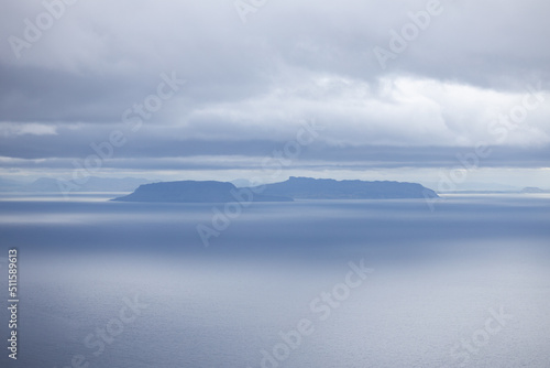 Isle of Rum seen from the Isle of Skye in the Scottish Hebrides