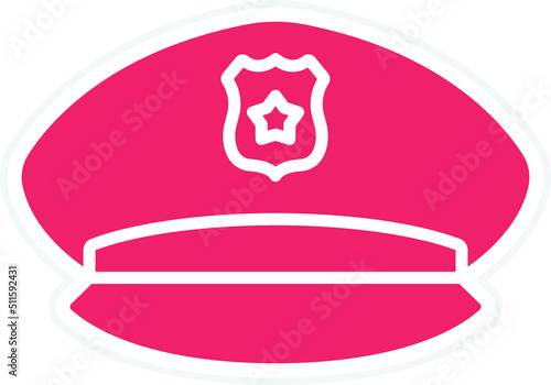 Police Hat Icon Style