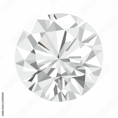 Realistic diamond illustration