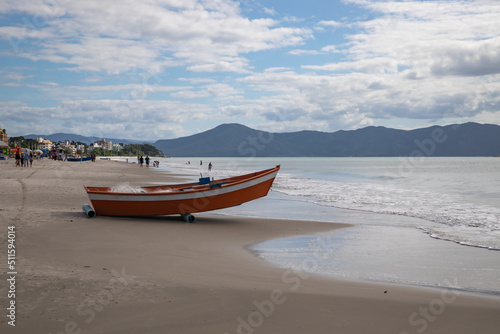 boat on the beach in brazil
