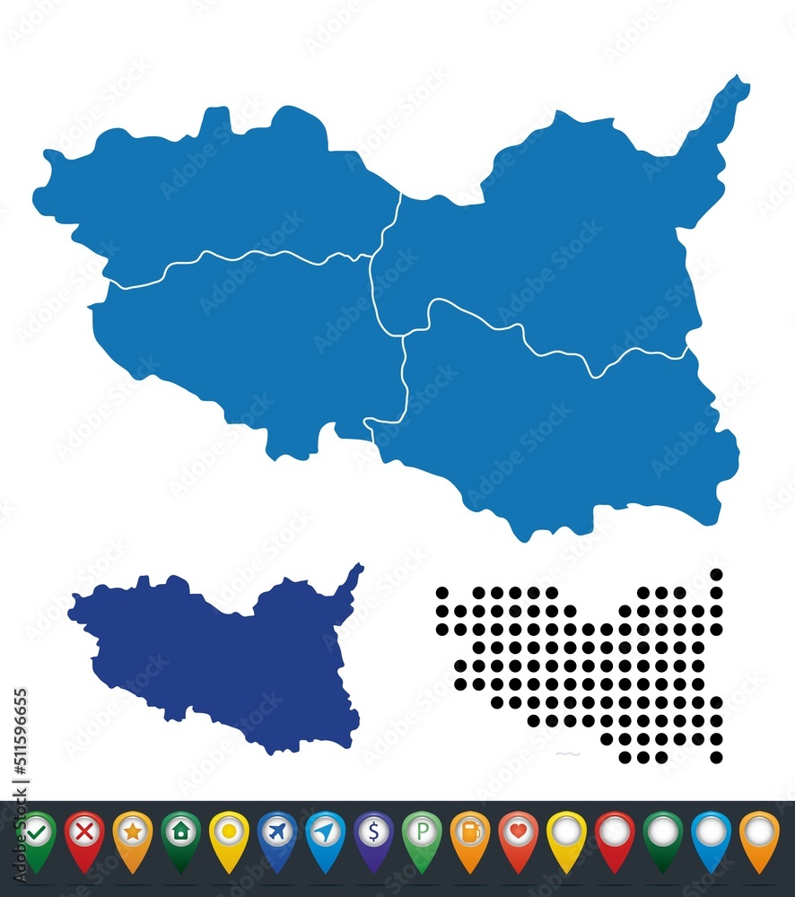 Set maps of Pardubice Region