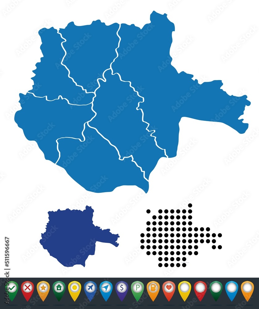 Set maps of South Bohemian Region