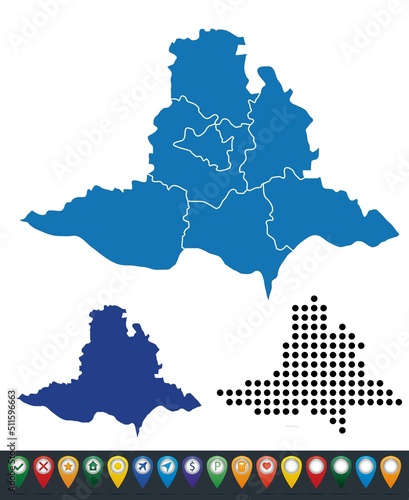 Set maps of South Moravian Region