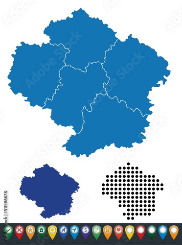 Set maps of Vysočina Region