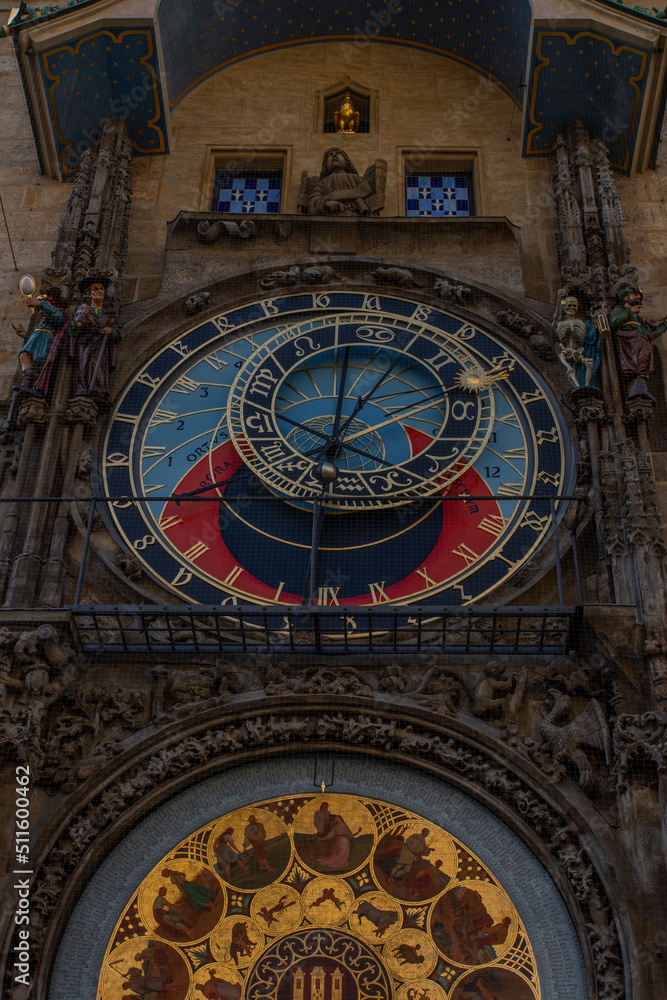 The Prague Astronomical Clock in Old Town Hall in Prague, the capital of the Czech Republic.