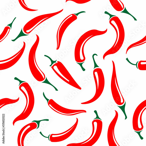 Pattern of red mexican chili peppers