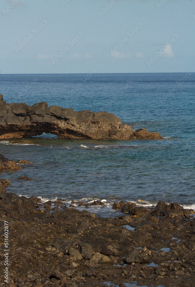 Lava rocks by the seashore