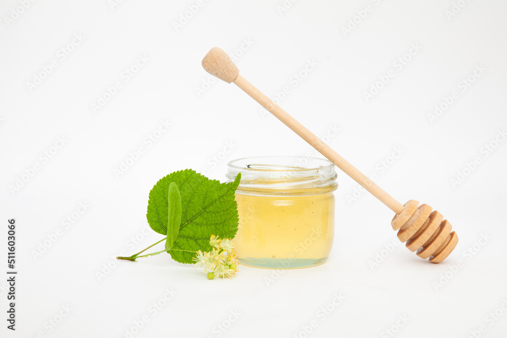Jar with natural linden honey Jar with natural linden honey