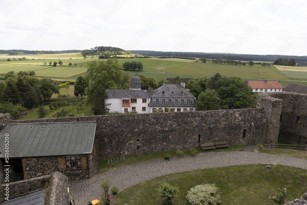 Fototapeta premium Image from the historic German castle ruins Muenzenberg in hesse