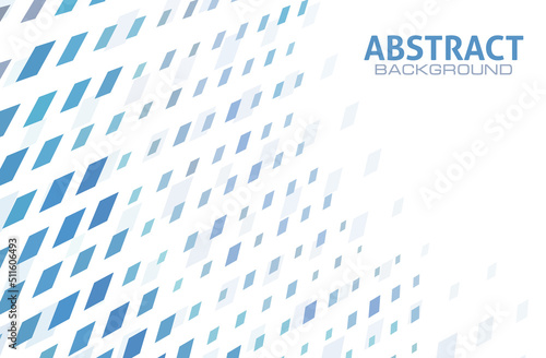 Abstract background with blue skew vanishing squares