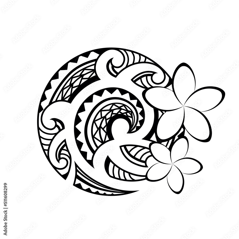 Tattoo uploaded by Vissky Tatoo • Flowers Maori • Tattoodo
