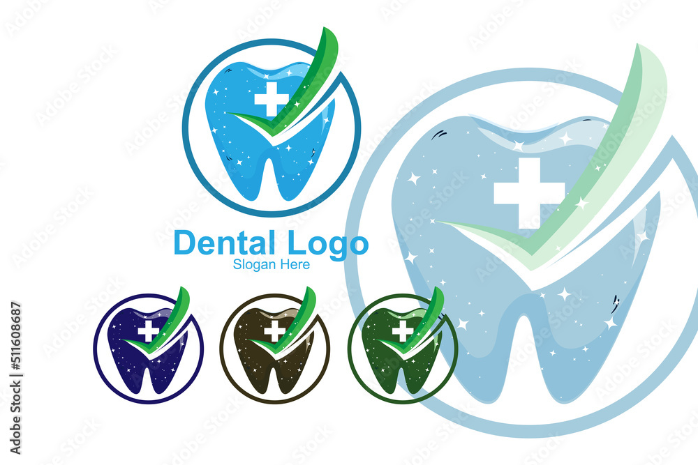 Dental Health Logo Vector, Keeping And Caring For Teeth, Design For Screen Printing, Company,Stickers,Background Dental Health Logo Vector, Keeping And Caring For Teeth, Design For Screen Printing, Company,Stickers,Background