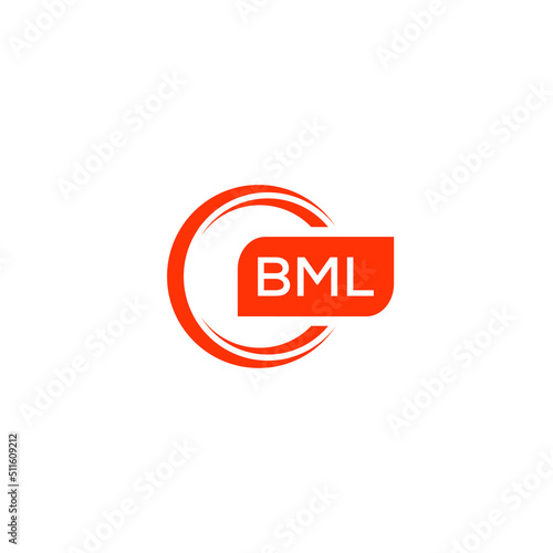 BML letter design for logo and icon.BML typography for technology, business and real estate brand.BML monogram logo.vector illustration. photo