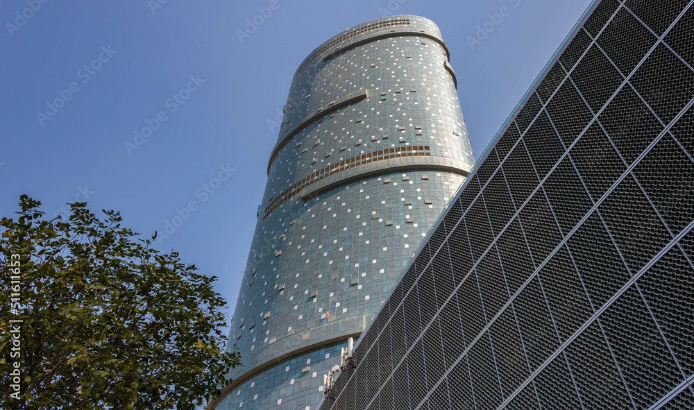 Sky tower on Al Reem island in Abu Dhabi against the sky Stock Photo ...