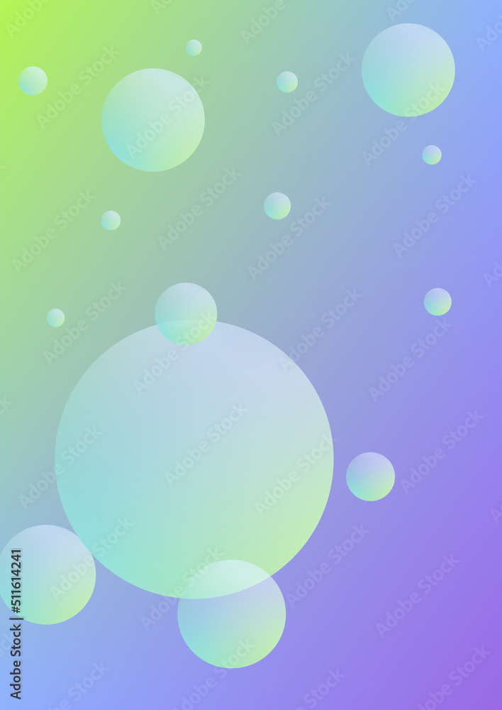 Fluid poster with round shapes.