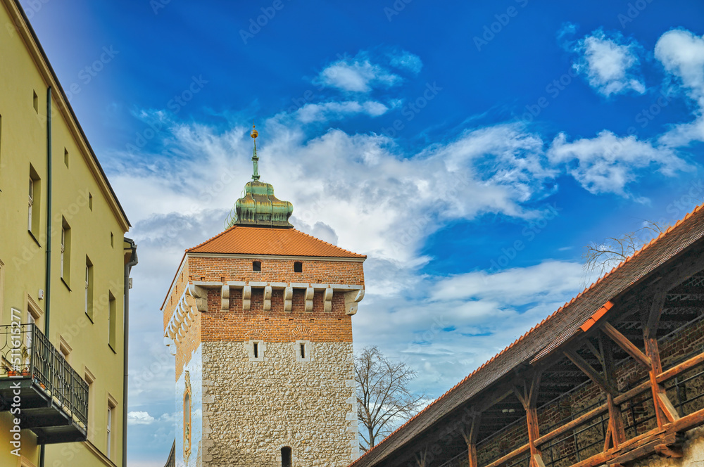 View of Krakow city in Poland
