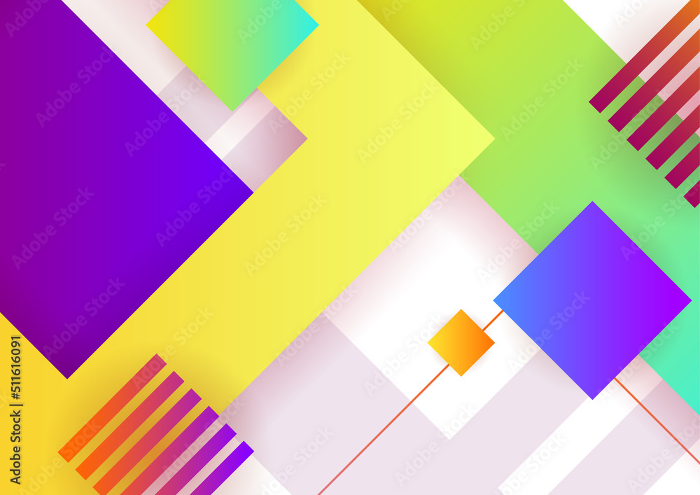 Modern memphis geometric red green purple colorful abstract design background Modern memphis geometric red green purple colorful abstract design background