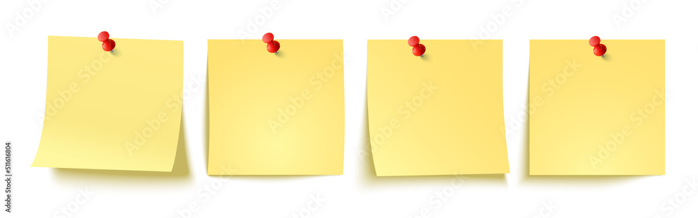 Realistic blank sticky notes isolated on white background. Realistic blank sticky notes isolated on white background.
