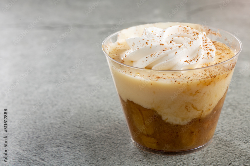 Banoffee. Banana dessert in the pot. Banoffee. Banana dessert in the pot.