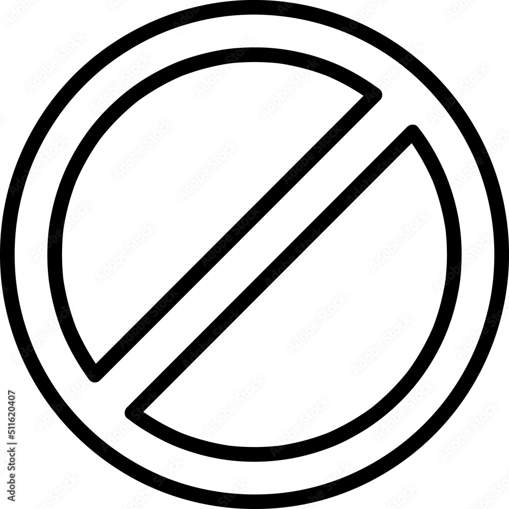 prohibition sign, web icon. vector design line art.eps prohibition sign, web icon. vector design line art.eps