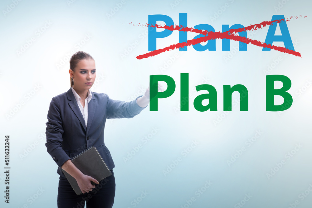 Concept of choosing between Plan A or Plan B Concept of choosing between Plan A or Plan B