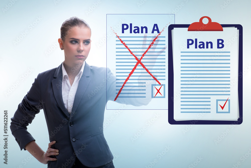 Concept of choosing between Plan A or Plan B Concept of choosing between Plan A or Plan B