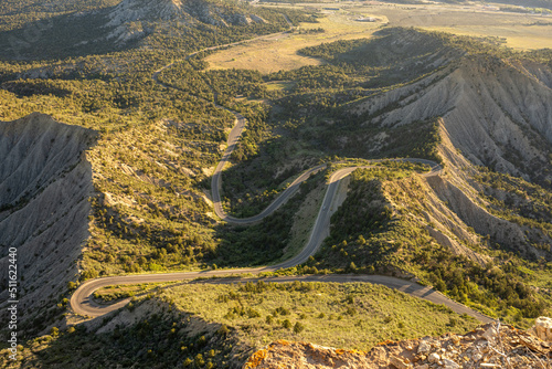 Winding Road Leads Up Into Mesa Verde photo