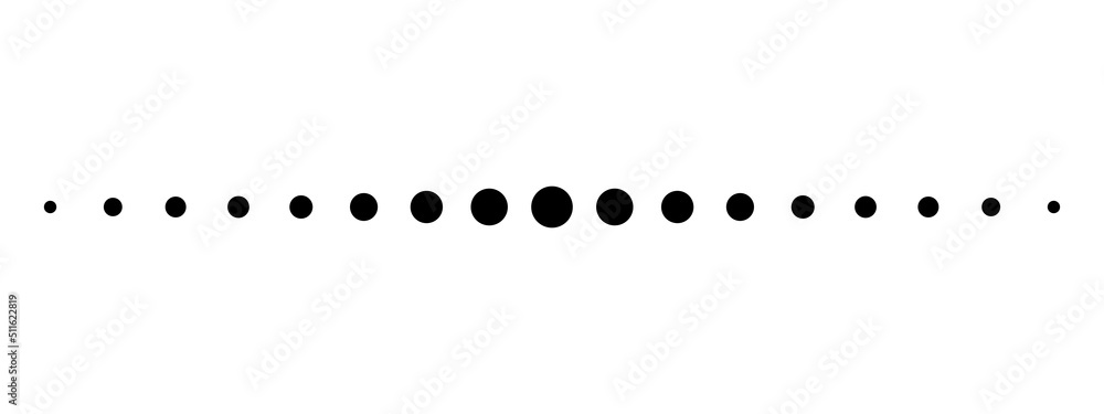 Set of dots. dot line. Dotted line simple shape vector