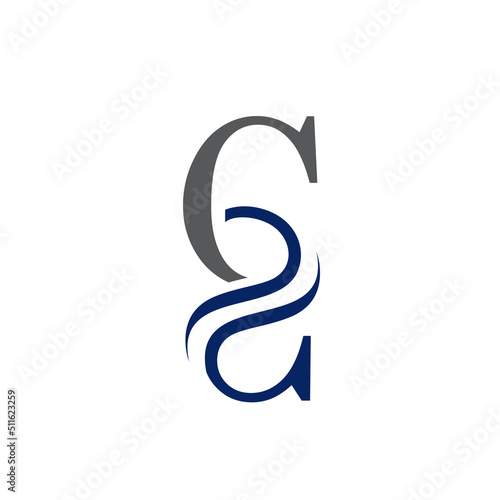 logo design icon letter c s