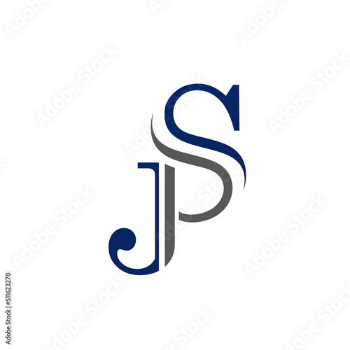 logo design icon letter s j