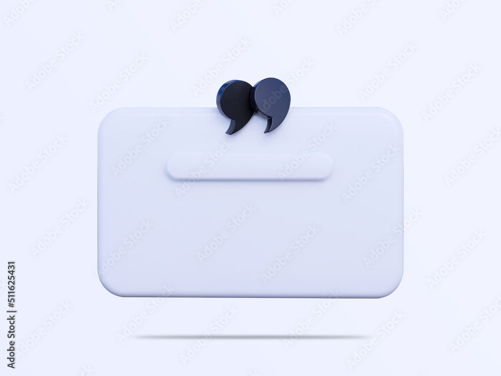 reminder quotes notification 3d illustration reminder quotes notification 3d illustration