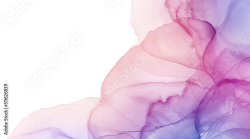 Fototapeta Naklejka Na Ścianę i Meble -  Abstract art pink purple blue pastel gradient paint background with liquid fluid grunge texture.