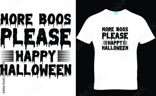 Halloween Svg T-Shirt Design, Colors can be easily changed on a dark T-shirt or a white T-shirt