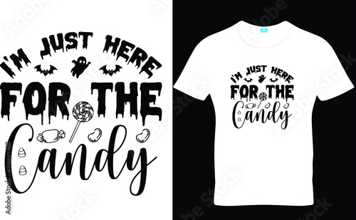 Halloween Svg T-Shirt Design, Colors can be easily changed on a dark T-shirt or a white T-shirt