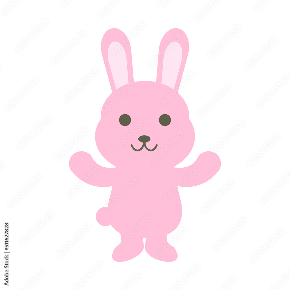 Obraz premium 二足歩行のうさぎ