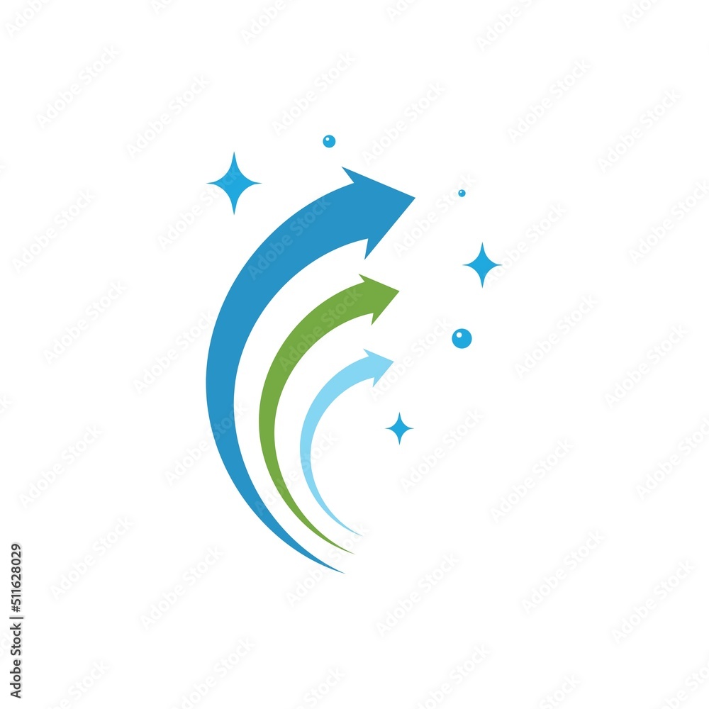 Fototapeta premium Cleaning logo and symbol ilustration vector template