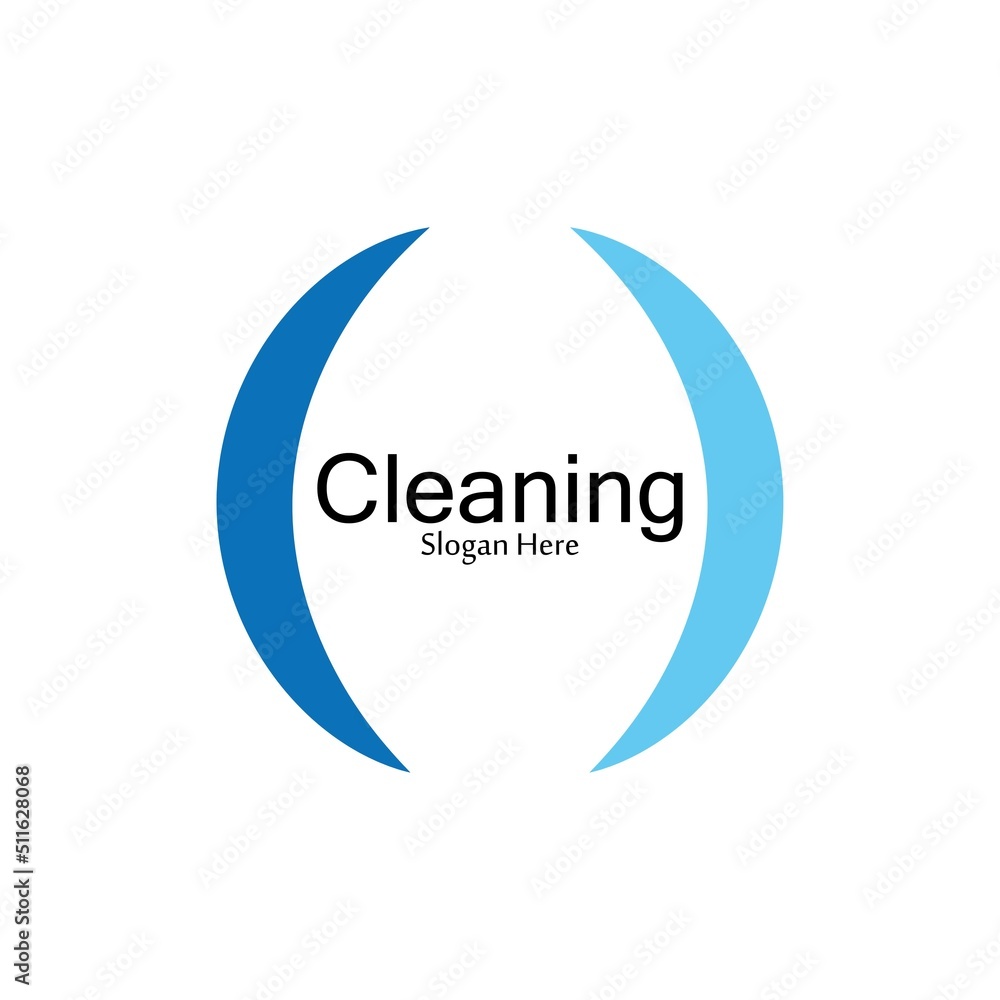 Obraz premium Cleaning logo and symbol ilustration vector template