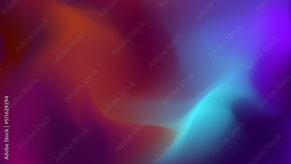 Abstract wavy vector background with harmonious and elegant colors of orange, red, yellow and purple	