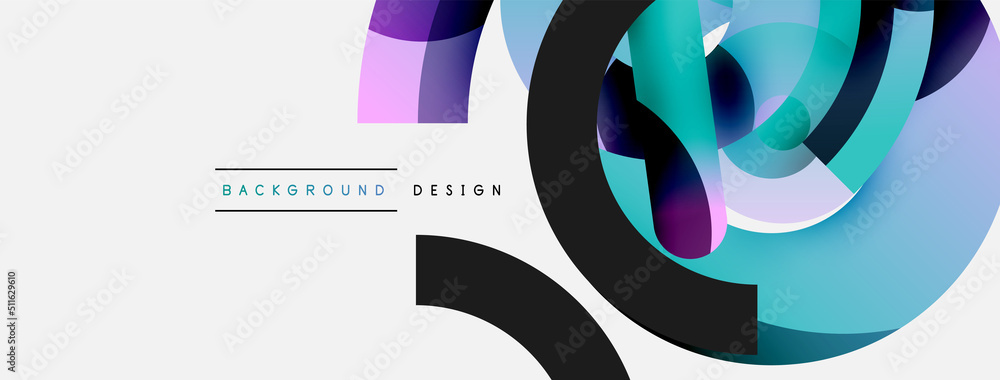 Fototapeta premium Circle abstract background. Vector illustration for wallpaper banner background card or landing page