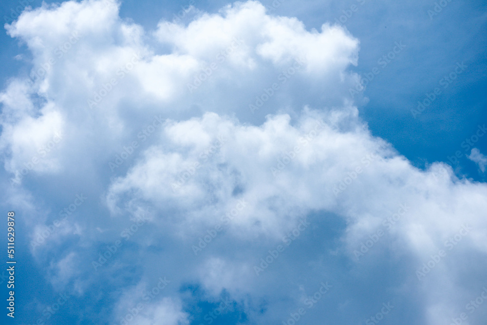 Obraz premium Blue Sky Background, Cloud in The Sky, Cloudy Background, Sunshine, Weather.