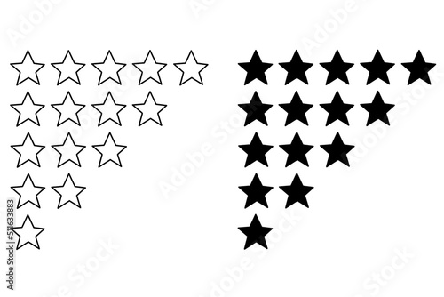 Bewertung Sterne 1 bis 5 ~ Produktbewertung, Hotel, Rating, Like, Abstimmung, Wahl