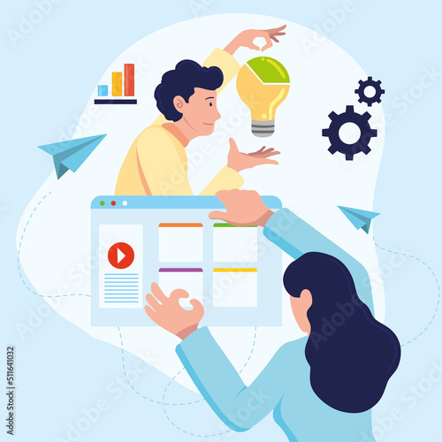 developers working design