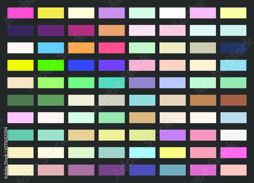 Modern pallete of pastel design. An example of a color palette. Forecast of the future color trend. Vector graphics. Eps 10. 