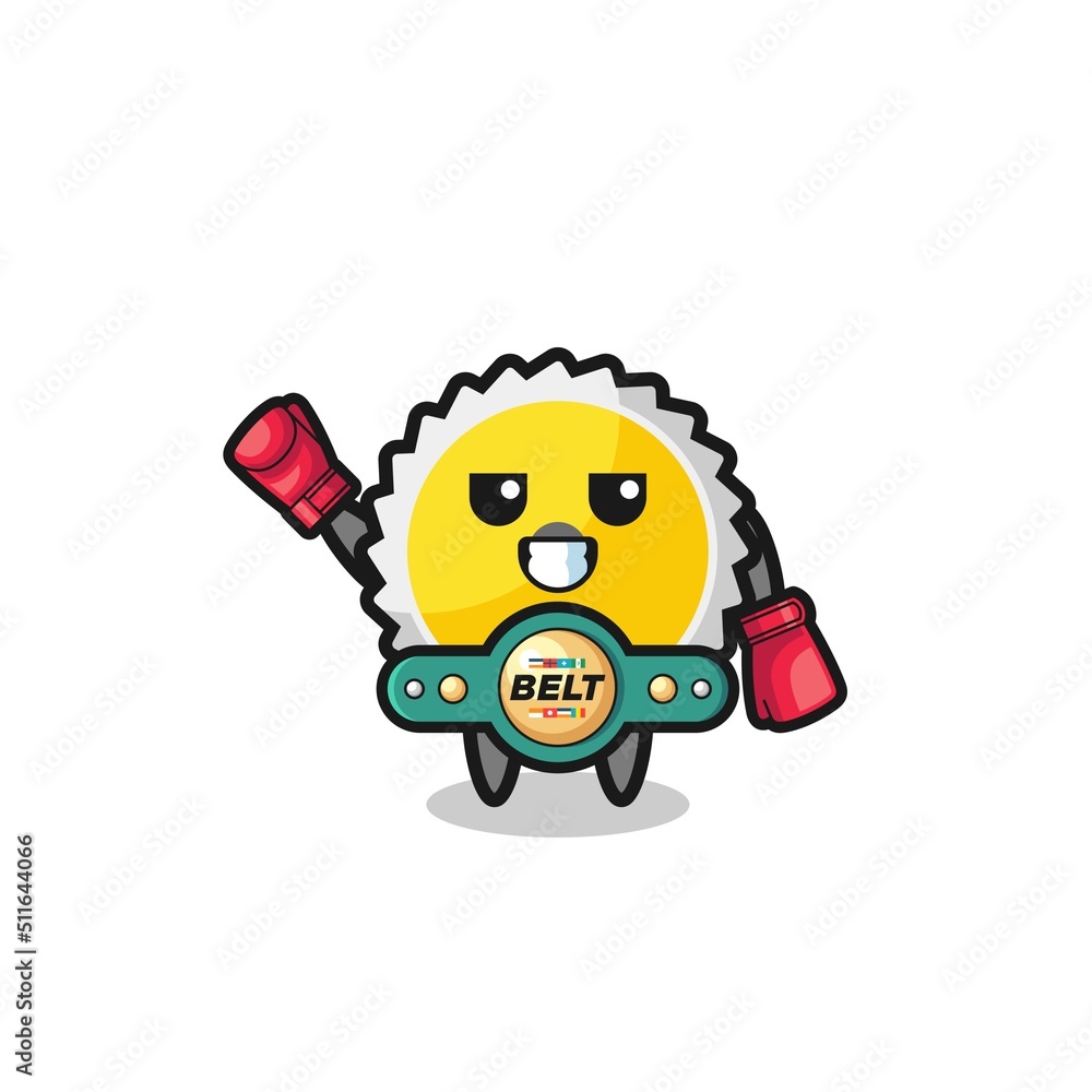 saw blade boxer mascot character saw blade boxer mascot character