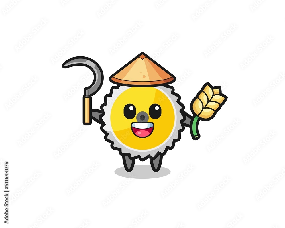 saw blade Asian farmer holding paddy saw blade Asian farmer holding paddy