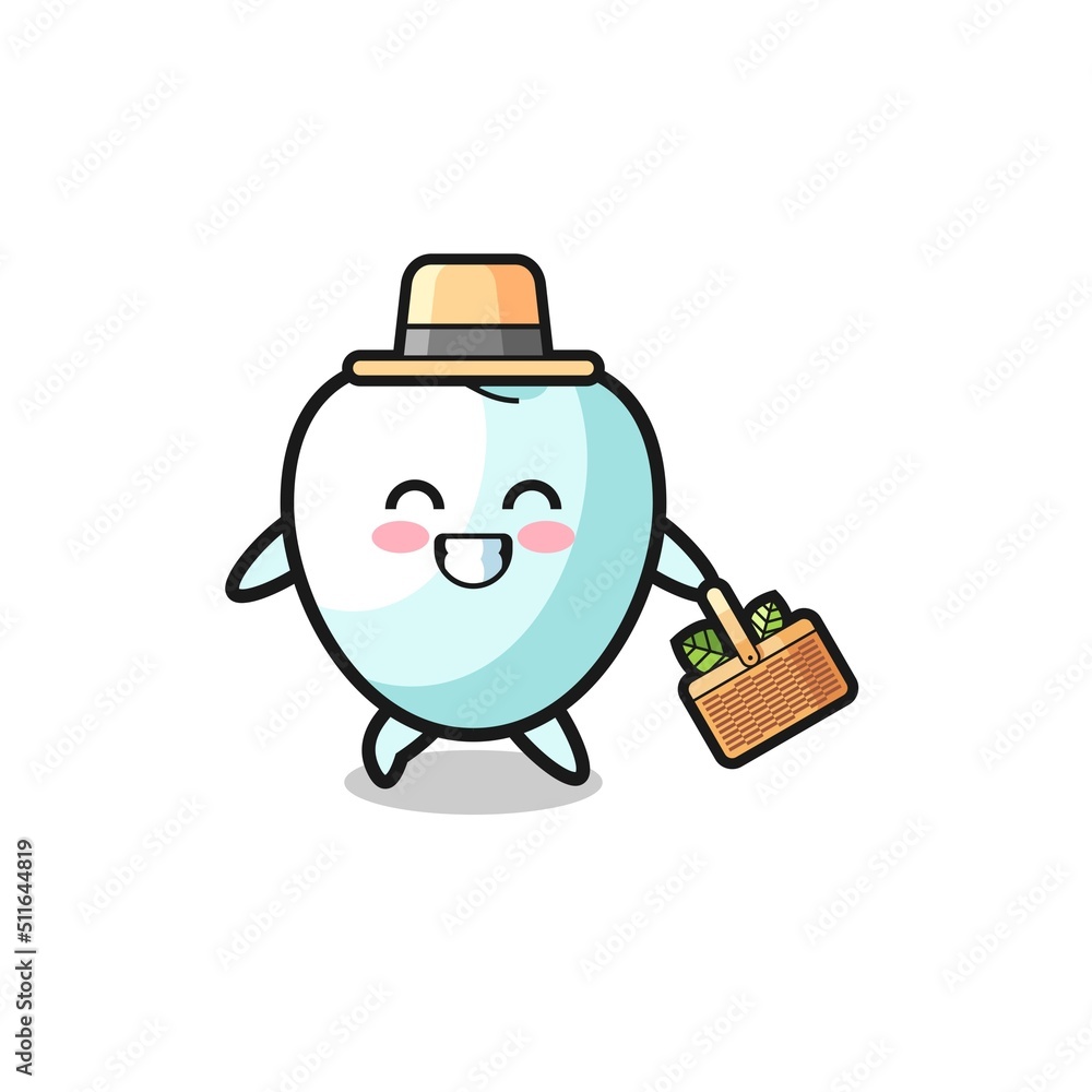 Fototapeta premium tooth herbalist character searching a herbal