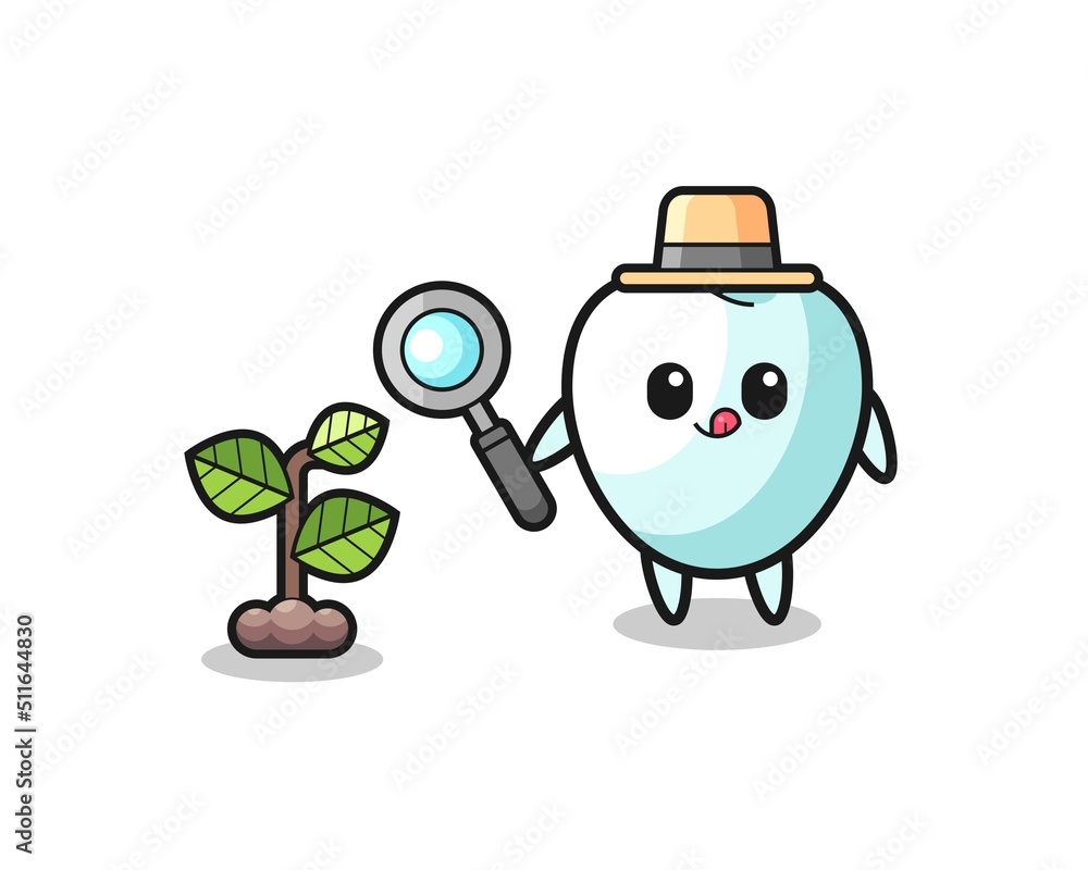 cute tooth herbalist researching a plants